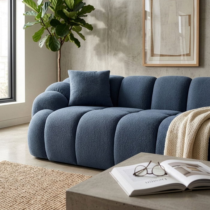 Atelier Del Sofa Octavio - Sofá de 3 plazas Azul Marino Atelier Del Sofa Octavio - Sofá de 3 plazas Azul Marino